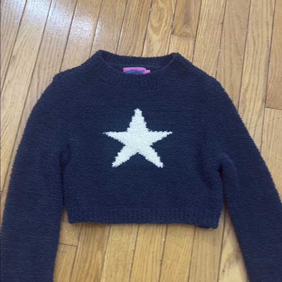 Edikted Sweaters - Navy Star Sweater